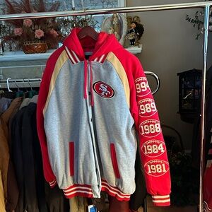 NFL Kids Red and Gray Hoodie with Gold Accents